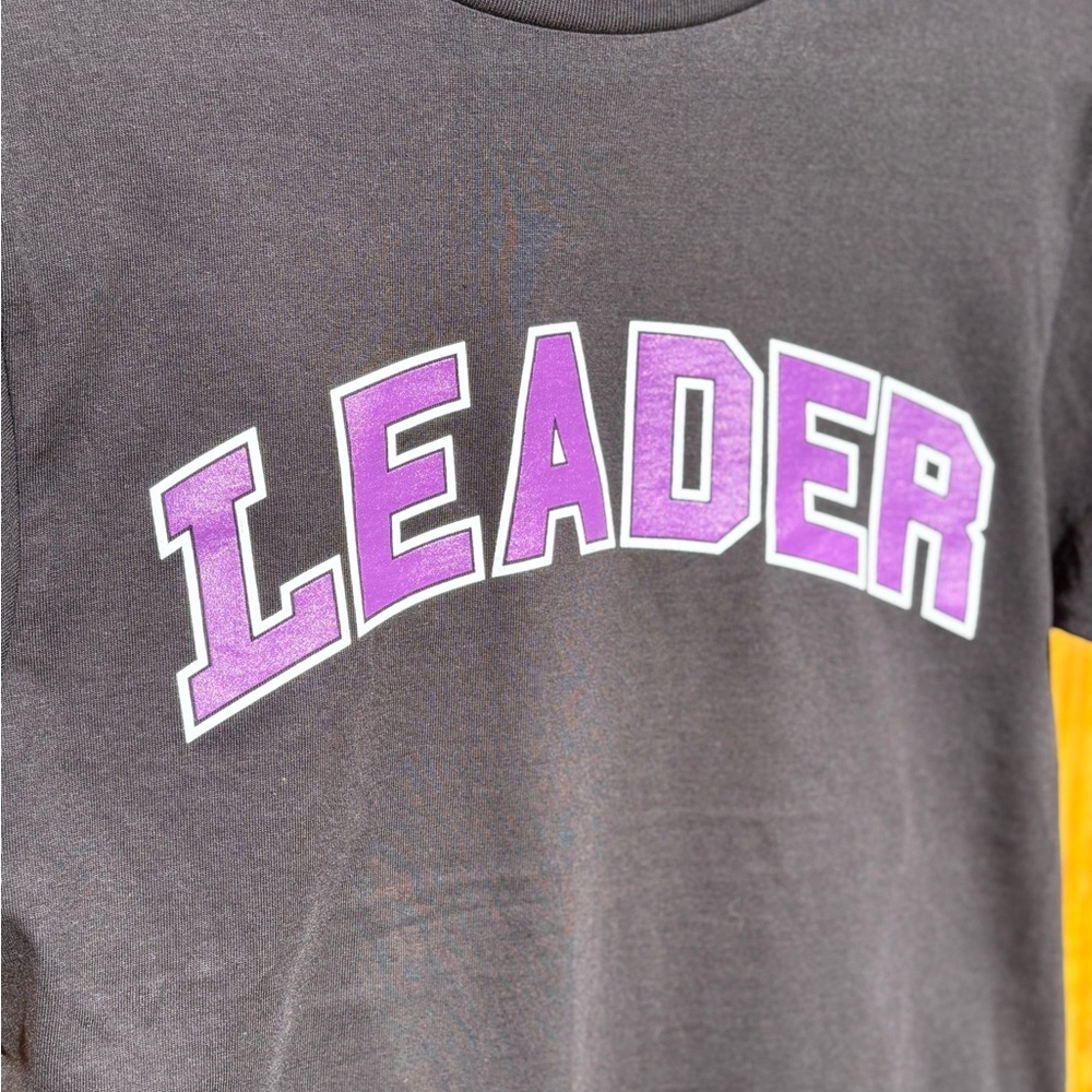Leader Graphic Tee - Black and Purple